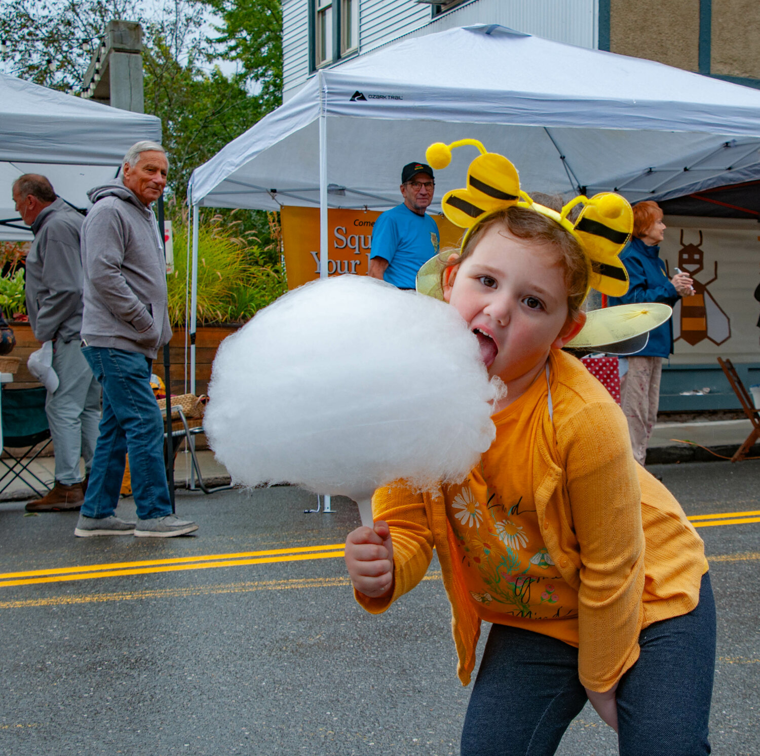 Five-year-old Ada wasn't about to let a little rain get in the way of a good time at last weekend's Honey Bee Fest in Narrowsburg.